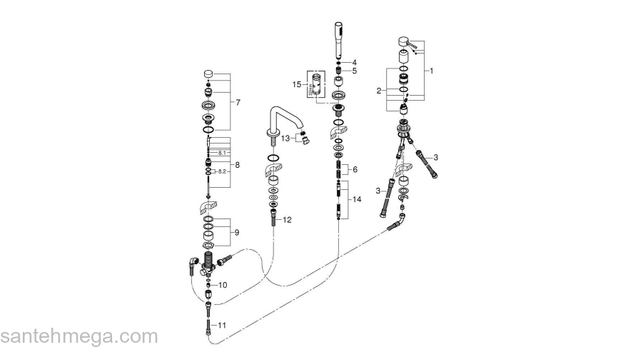 GROHE 19578DA1 Essence+ Смеситель для ванны на 4 отверстия. Фото