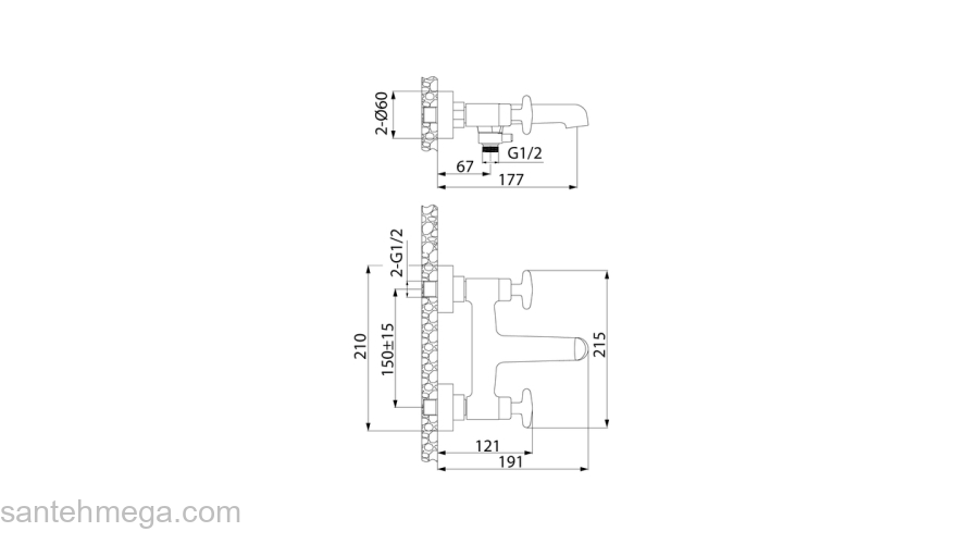 Смеситель для ванны Acros IDDIS ACRSB02i02WA. Фото