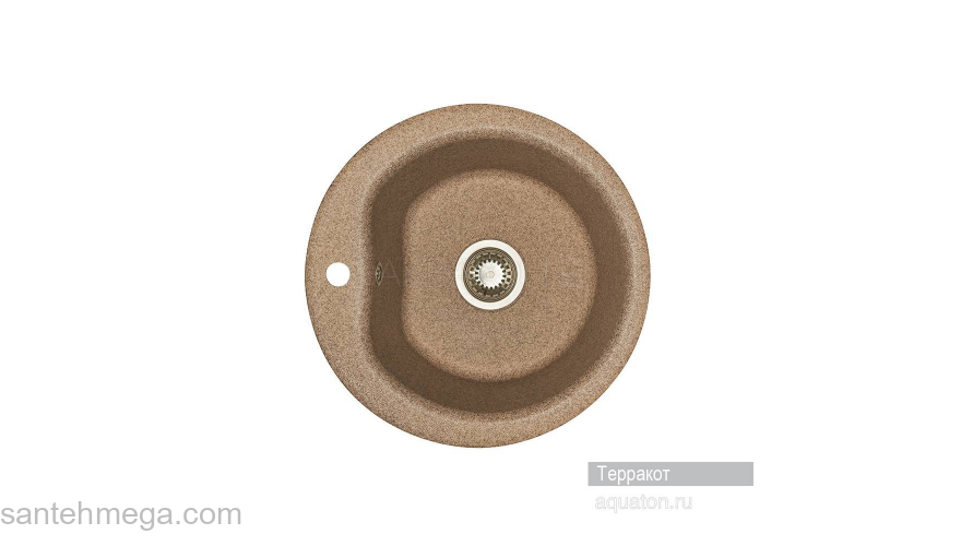 Мойка для кухни Акватон Мида круглая терракотовая 1A712732MD270. Фото