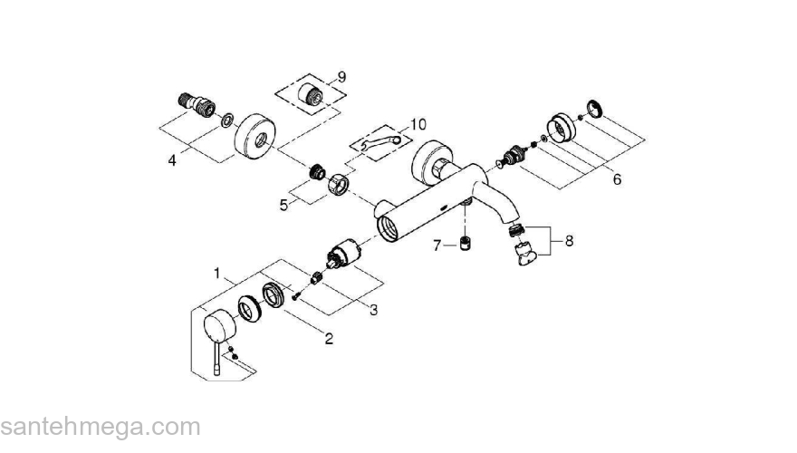 GROHE 33624EN1 Essence+ Смеситель однорычажный для ванны. Фото