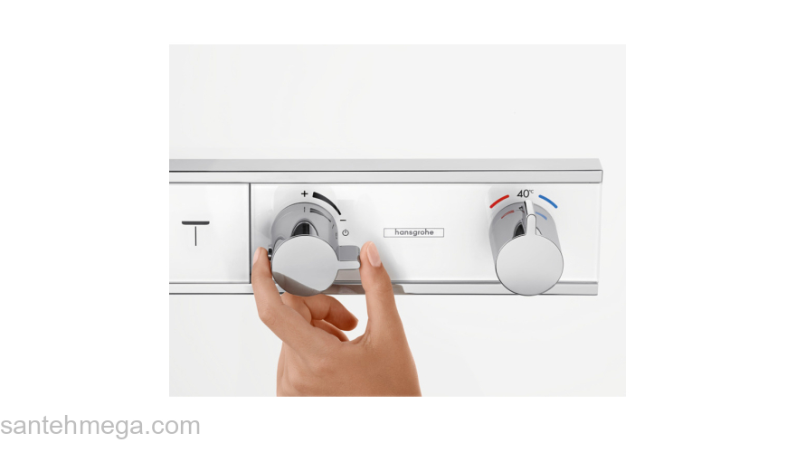 Термостат Hansgrohe RainSelect для 5 потребителей 15358400, белый/хром. Фото