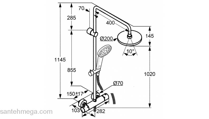 Душевая система KLUDI Dual Shower System A-Qa 6609505-00. Фото