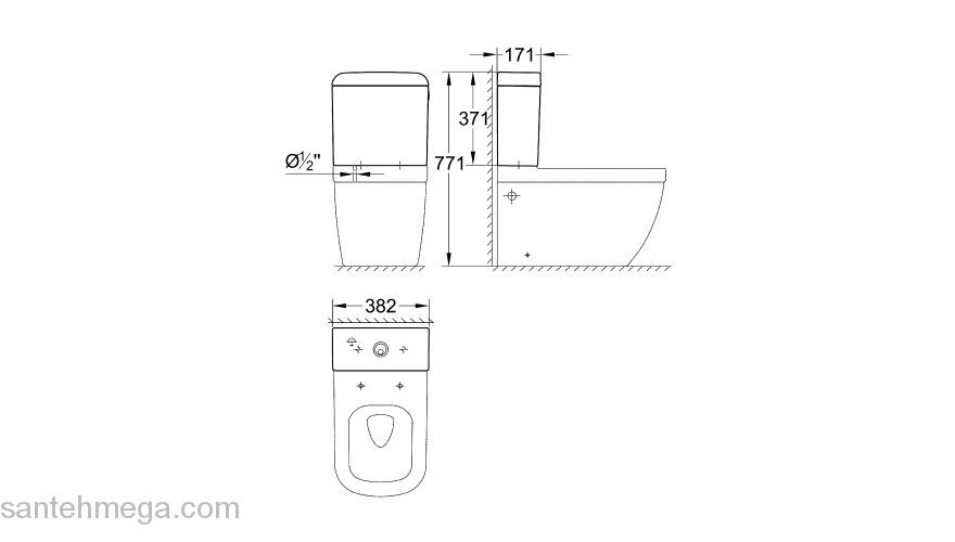 Бачок GROHE Euro Ceramic 39332000. Фото