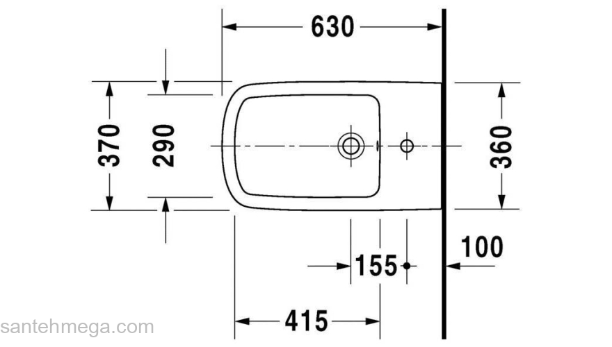 Биде напольное DURAVIT DURASTYLE 2283100000. Фото