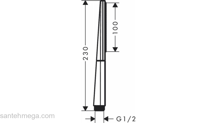 Ручной душ Hansgrohe Rainfinity Baton 100 1jet 26866000. Фото