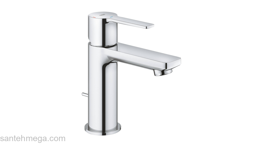 GROHE 23790001 Lineare New Смеситель для раковины со сливным гарнитуром, размер XS, с энергосберегающим картриджем - подача холодной воды при центральном положении рычага. Фото