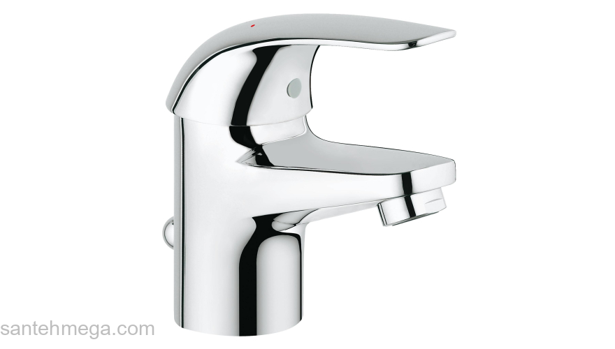 GROHE 23262000 Euroeco Смеситель для раковины со сливным гарнитуром. Фото