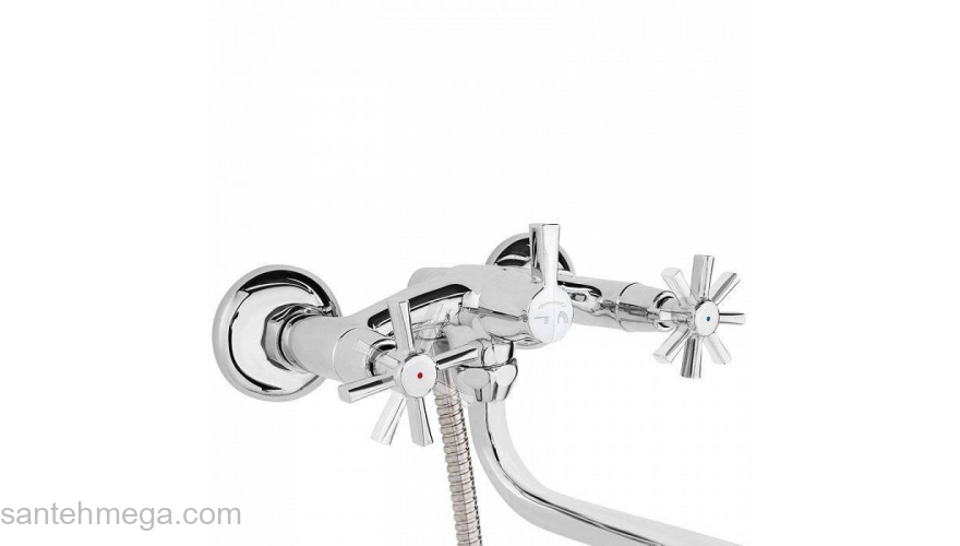 Смеситель для ванны с длинным изливом с керамическим дивертором  Ontario Milardo ONTSBLCM10. Фото