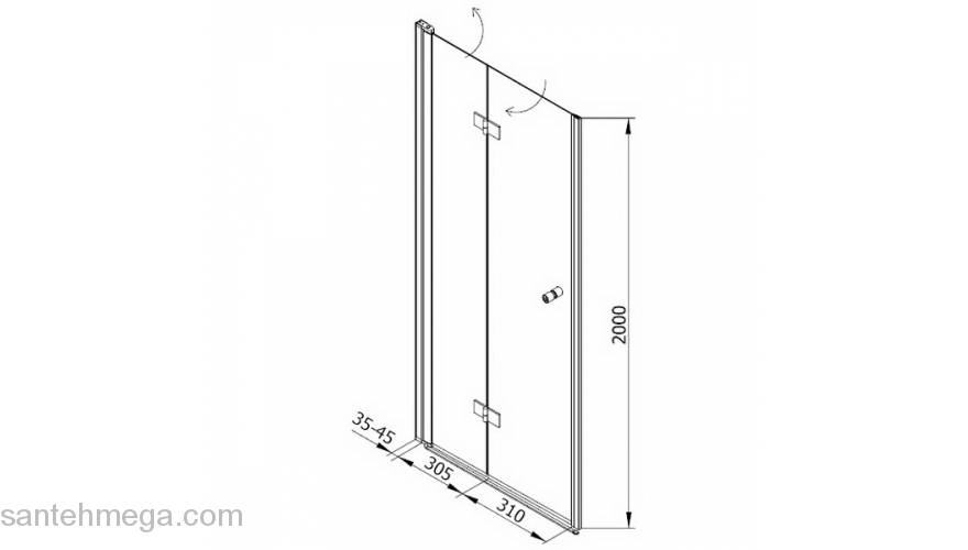 Душевая дверь KOLPA-SAN Terra Flat TV/S 90. Фото