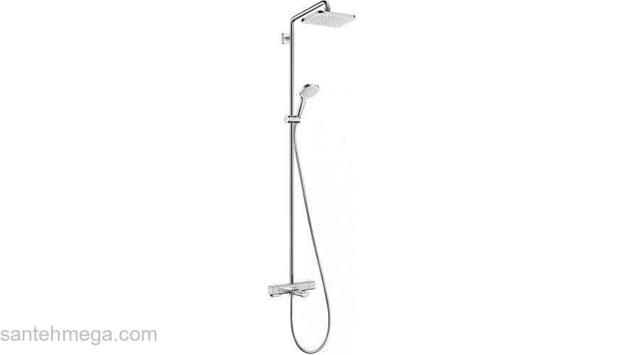 Душевая стойка Hansgrohe Showerpipe 280 1jet с термотатом для ванны 27687000. Фото