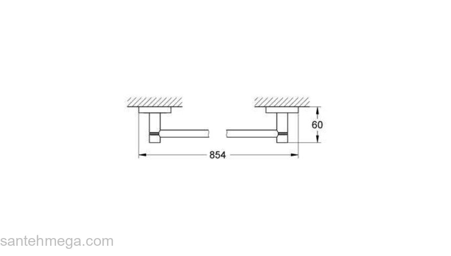 Полотенцедержатель GROHE Essentials 40386001 для ванной комнаты. Фото