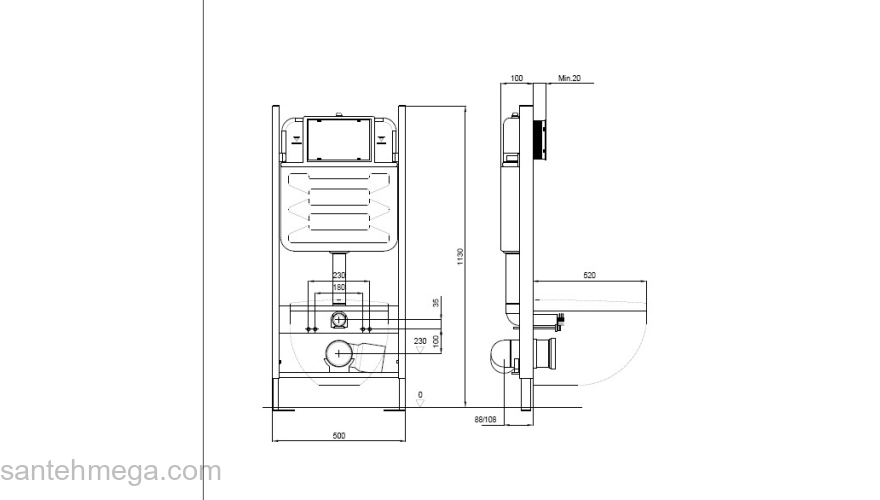 Унитаз с инсталляцией Set Aquatek Либра N-14 INS-0000014+AQ0530N-00. Фото