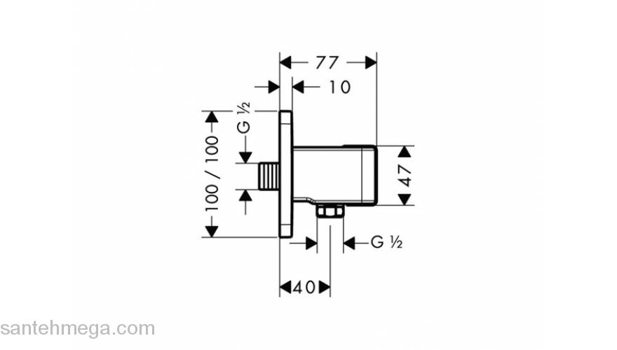 Шланговое подсоединение AXOR Urquiola Porter Unit 11626000. Фото