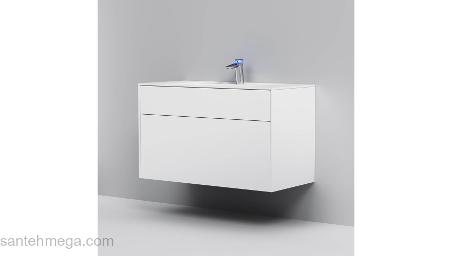 База под раковину подвесная 100 см, 3 ящика, белый матовый AM.PM Inspire 2.0 M50AFHX1003WM. Фото