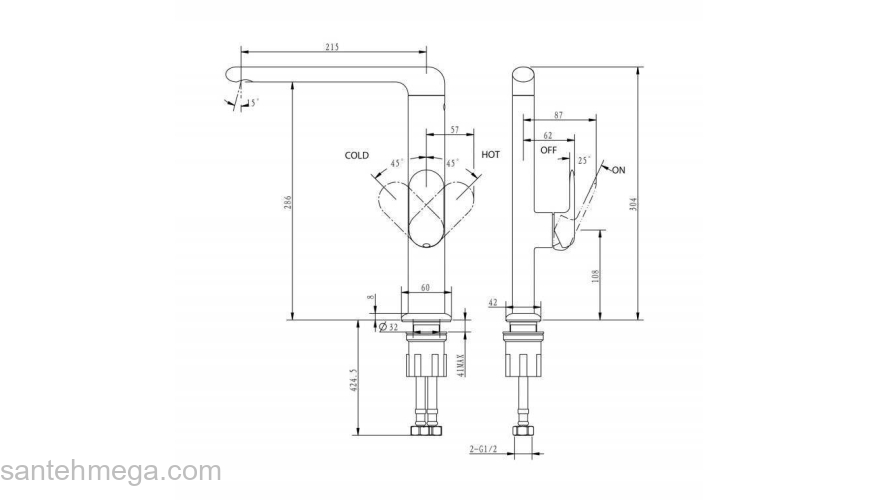 Смеситель для кухни BELBAGNO Ferrano FER-LAM-CRM. Фото