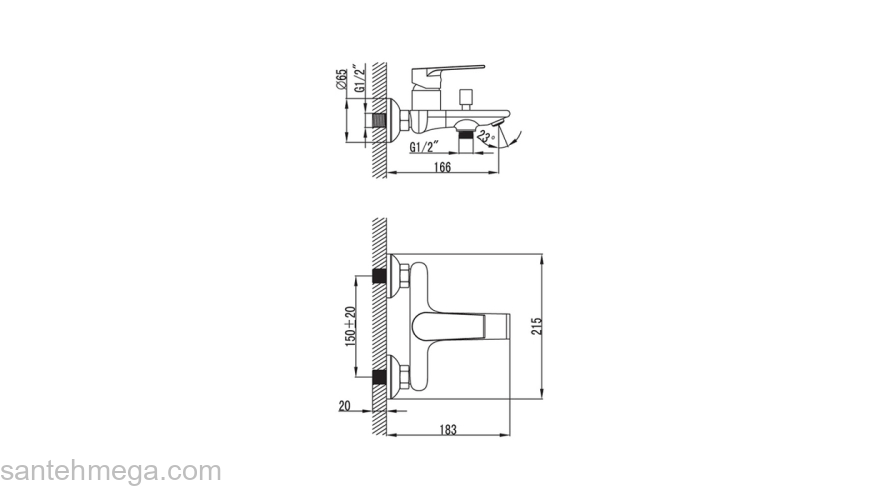 Смеситель для ванны IDDIS Edifice EDISB00i02. Фото