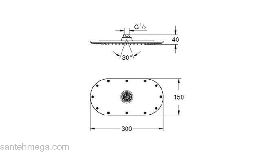 Верхний душ GROHE Rainshower 27471000. Фото