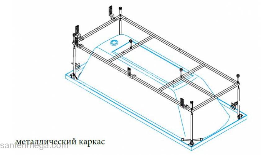 Каркас для ванны CEZARES Modena EMP150-180MF. Фото