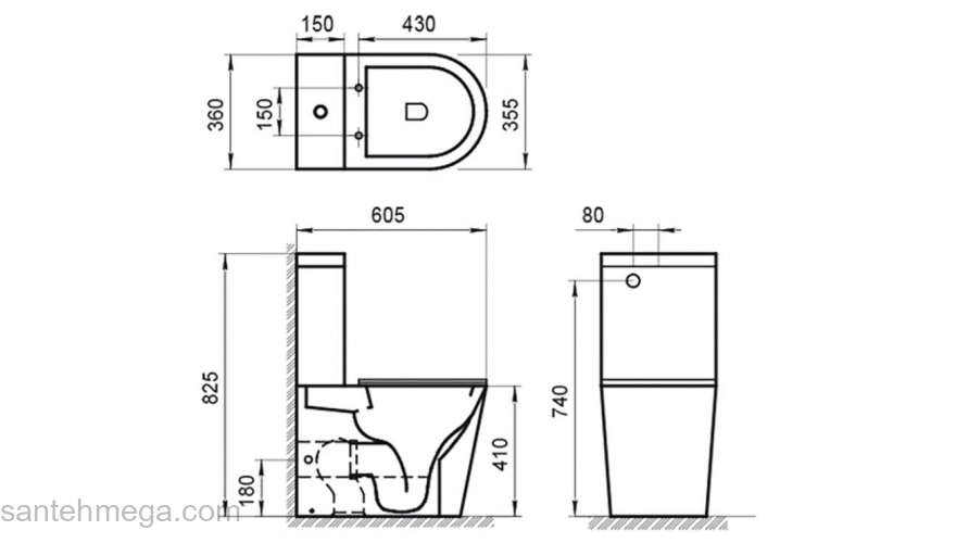 Чаша унитаза напольного безободкового BELBAGNO Flay-R BB2149CPR. Фото