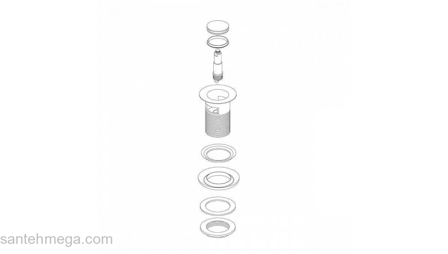 Выпуск для умывальника Cloud золото IDDIS CLOG000i88. Фото