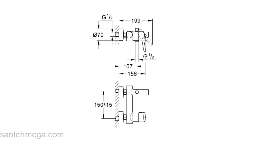 Cмеситель для ванны GROHE Concetto New 32211001. Фото