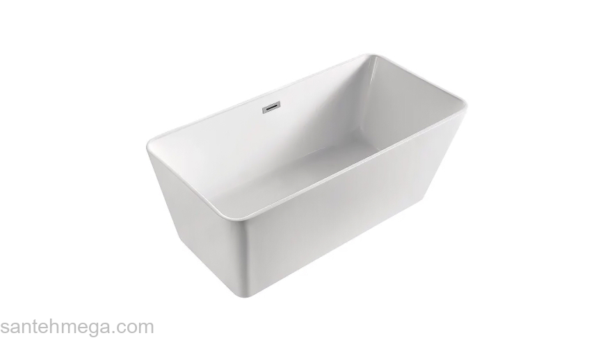 Ванна акриловая Azario LINCOLN 1690х800х580, свободностоящая, в комплекте с сифоном и металлической рамой LIN17080. Фото