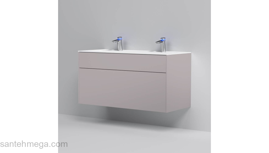 База под раковину подвесная 120 см, 3 ящика, элегантный серый AM.PM Inspire 2.0 M50AFHX1203EGM. Фото