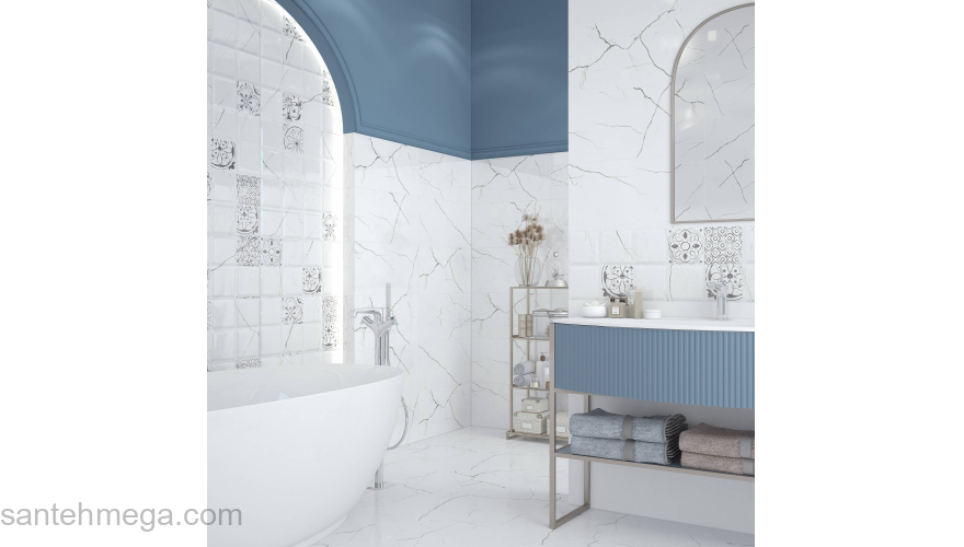 Керамин Плитка облицовочная Альба 7Д 300х600 декор белый