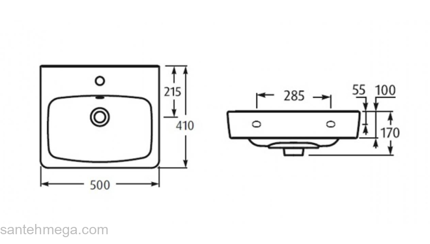 Раковина Santek Нео 50х41 1.WH30.2.184. Фото