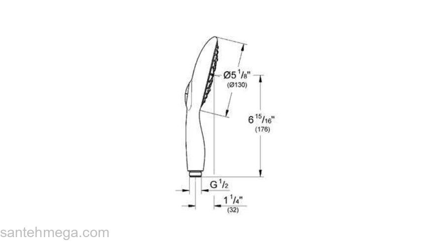 Ручной душ GROHE Power & Soul 27672DR0. Фото