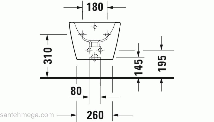 Биде подвесное DURAVIT D-Neo 2294150000. Фото