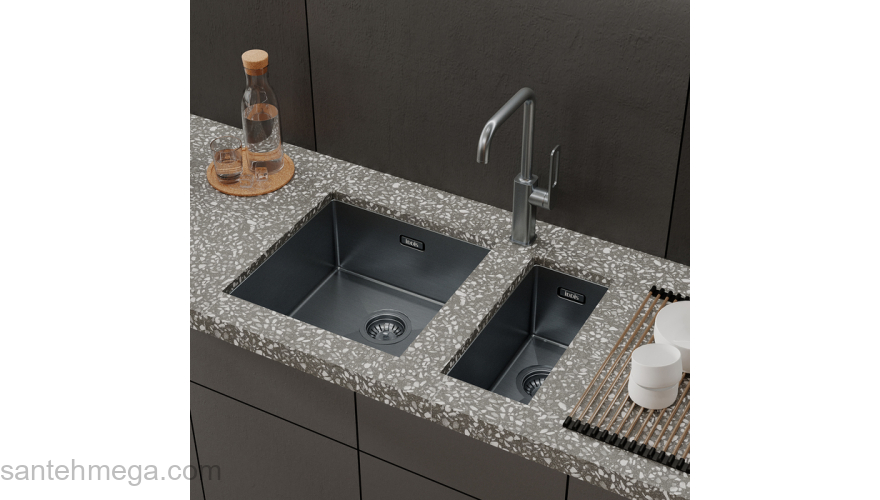 Мойка нерж. сталь универсального монтажа графит 210*440  Edifice IDDIS EDI21G0i77. Фото