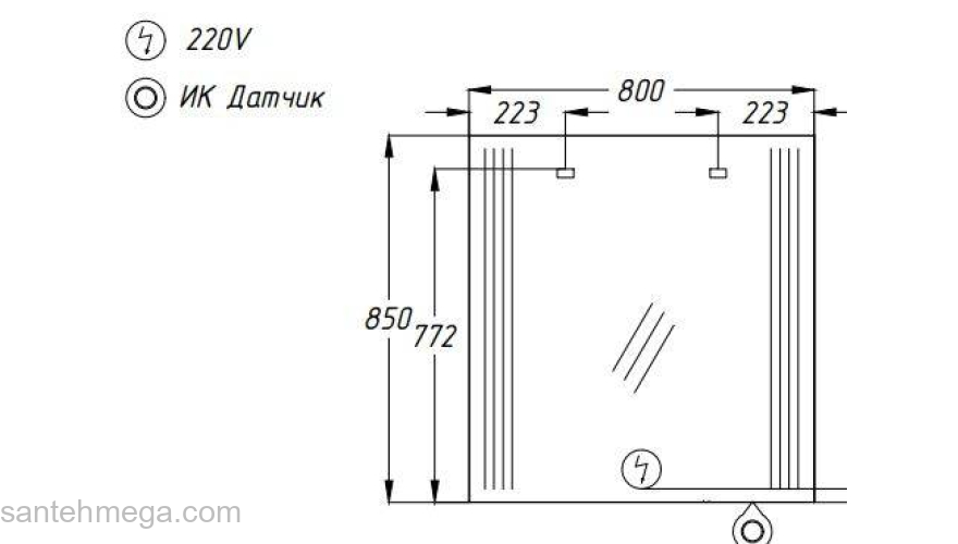 Зеркало OPADIRIS Оникс 80 (патина серебро). Фото