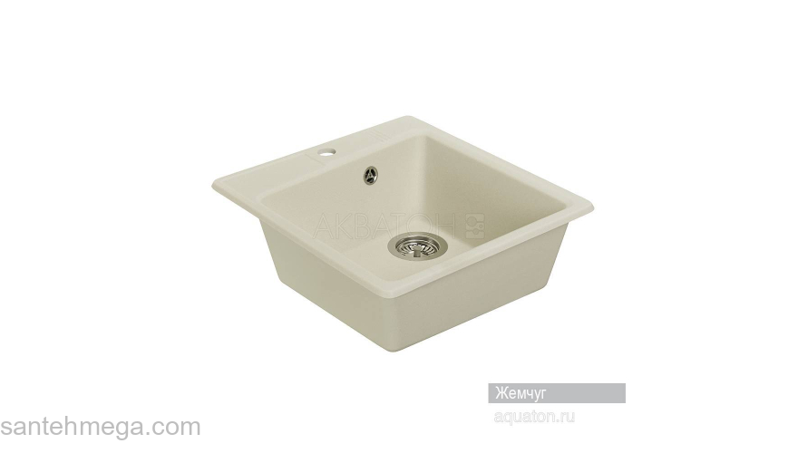 Мойка для кухни Акватон Парма квадратная жемчуг 1A713032PM240. Фото