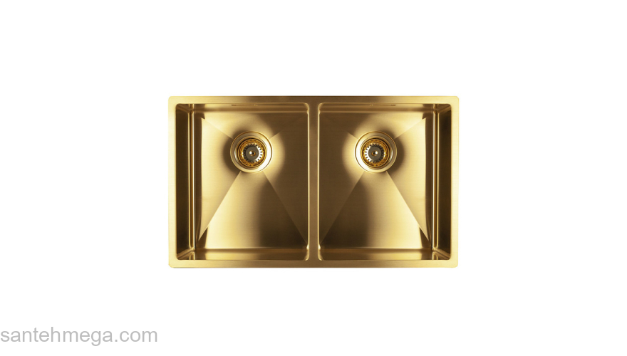 Мойка нерж. сталь универсального монтажа матовое золото 745*440  Edifice IDDIS EDI75B2i77. Фото