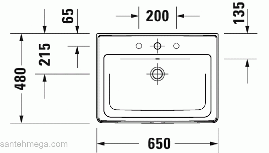 Раковина встраиваемая DURAVIT D-Neo 60х48 2367650000. Фото