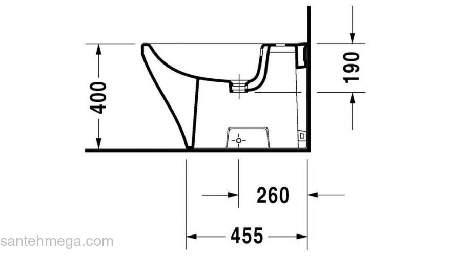 Биде напольное DURAVIT DURASTYLE 2283100000. Фото