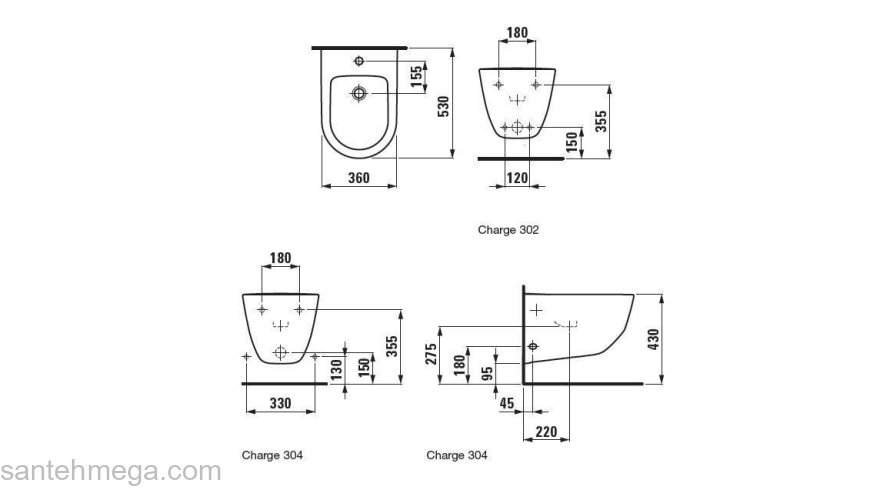 Биде подвесное LAUFEN PRO New 8.3095.2.000.304.1. Фото