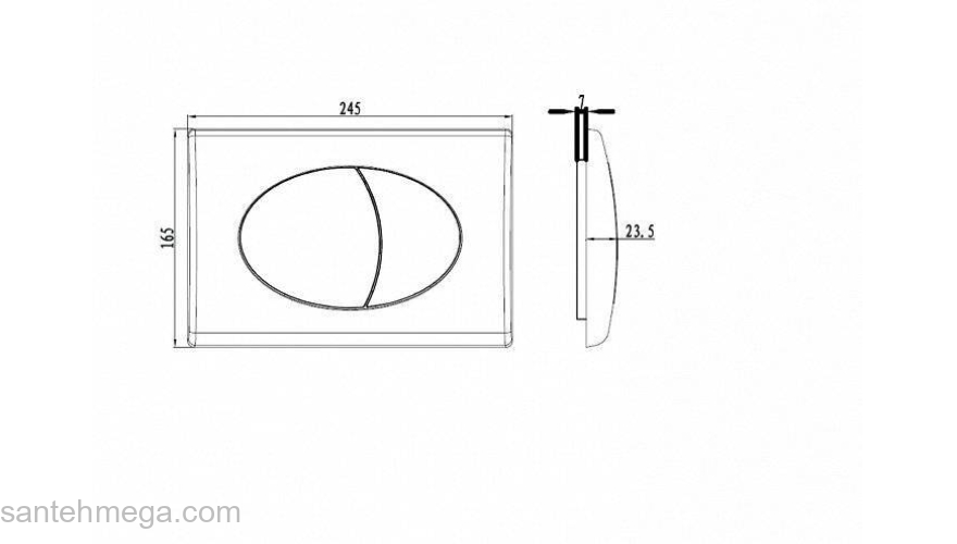 Клавиша смыва хром Neofix 011 IDDIS NEO11CHI77. Фото