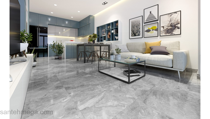 BELLEZA MARBLE 55H50 Керамический гранит Meloren 595х595х11 темно-бежевый. Фото