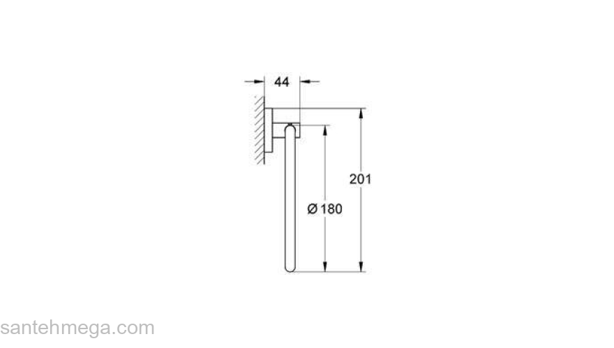 Полотенцедержатель GROHE Essentials 40365001 для ванной комнаты. Фото