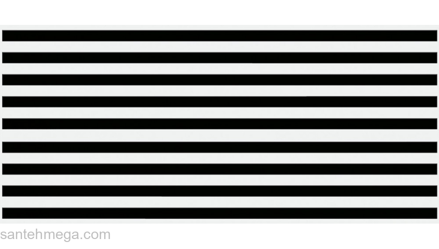 CERSANIT EV2G443 Вставка Evolution 200х440 черно-белый линии