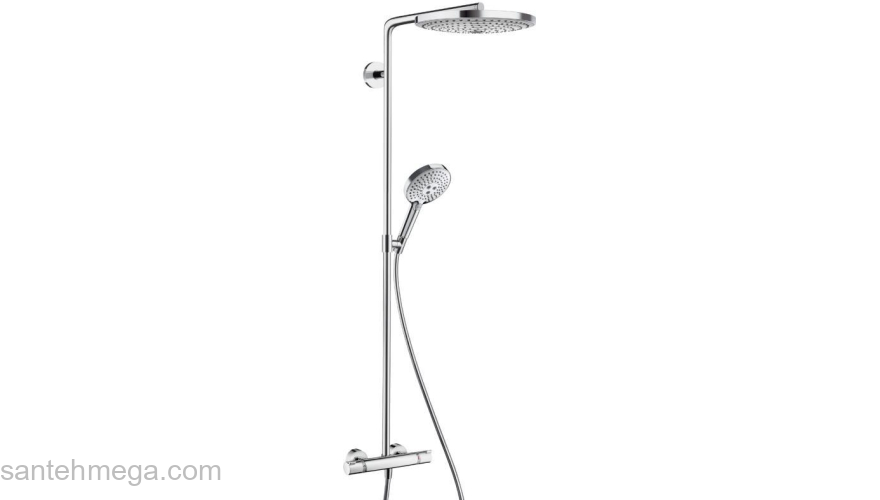 Душевая стойка Hansgrohe Raindance Select 300 2jet Showerpipe хром 27133000. Фото