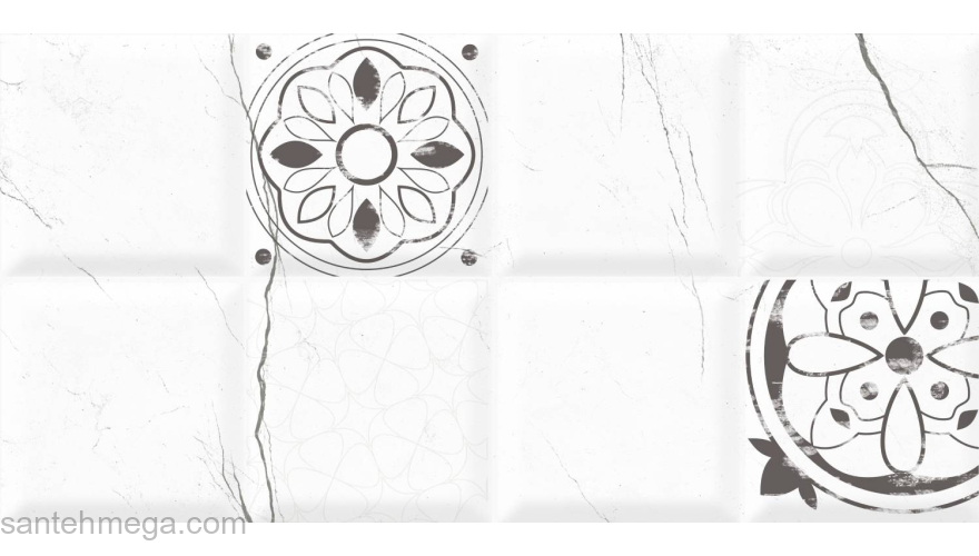 Керамин Плитка облицовочная Альба 7Д 300х600 декор белый