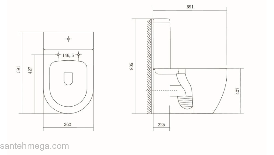 Унитаз напольный безободковый AQUATEK Оберон AQ1273S-00. Фото