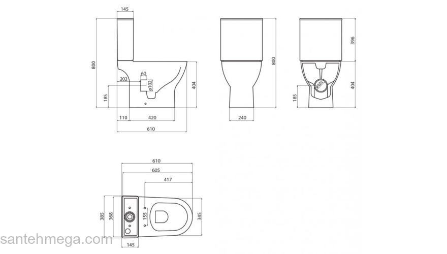 Унитаз напольный безободковый BELBAGNO Lounge BB045CPR. Фото