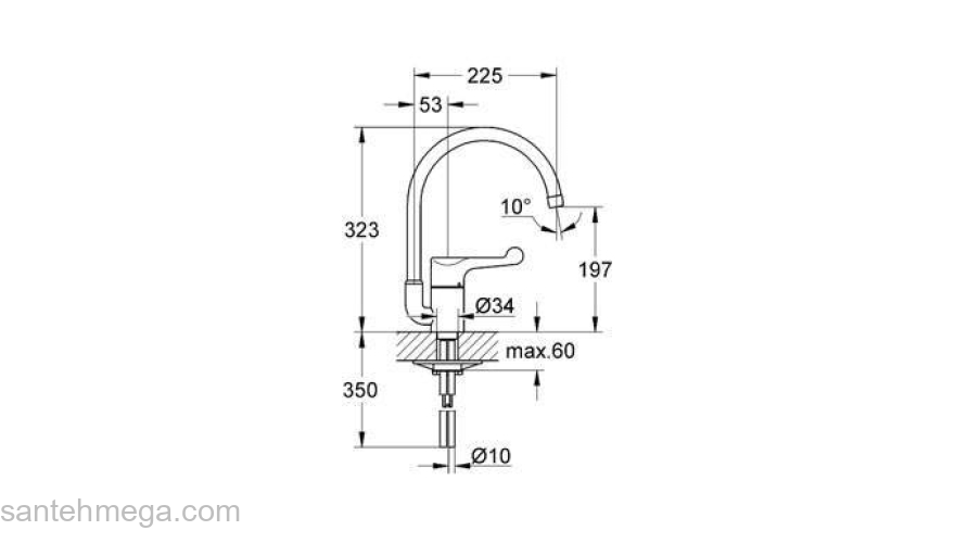 Смеситель для мойки GROHE Euroeco Special 33912000. Фото