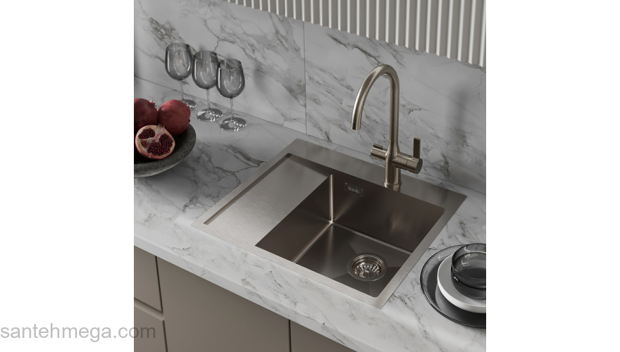 Мойка нерж. сталь сатин чаша справа 590*510 Haze IDDIS HAZ59SRi77. Фото