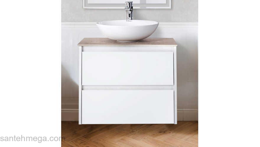 Тумба под раковину подвесная BELBAGNO KRAFT-700-2C-SO-BO Bianco Opaco. Фото