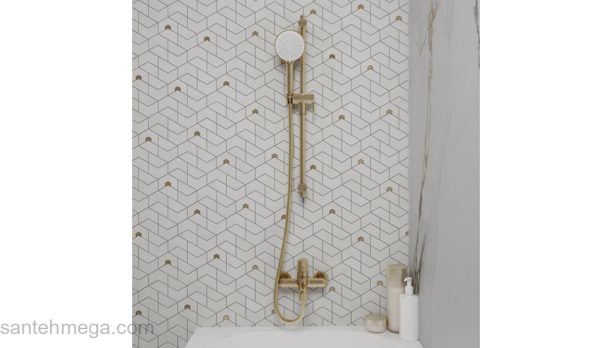 Шланг для душа,золото матовое ПВХ 1.5м IDDIS 04P15MGi19. Фото